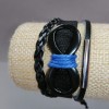 Kids' bracelet 'Infinity' black with adjustable drawstring