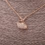 Xuping Chain with Pendant "Dancer" 13×18mm, Anchor Chain, 1.4 mm Thick, Length 44–48 cm, Gold Plated