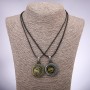 Pair of friendship pendants 'Supermen', length 42-48 cm, diameter 30 mm