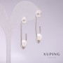 Xuping Earrings with White Mallorca Pearls