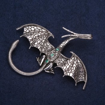 Brooch 'Silver Dragon' 79×72 mm