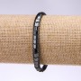 Hematite Bead Zigzag Bracelet, diameter 6x5x3 mm, length 18 cm on elastic