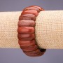 Bracelet Aventurine 'Golden Sand' Link 25x10+-mm, length 18 cm on elastic