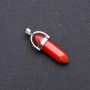Cat's Eye Pendant Red Hexagon 8×35×41 mm