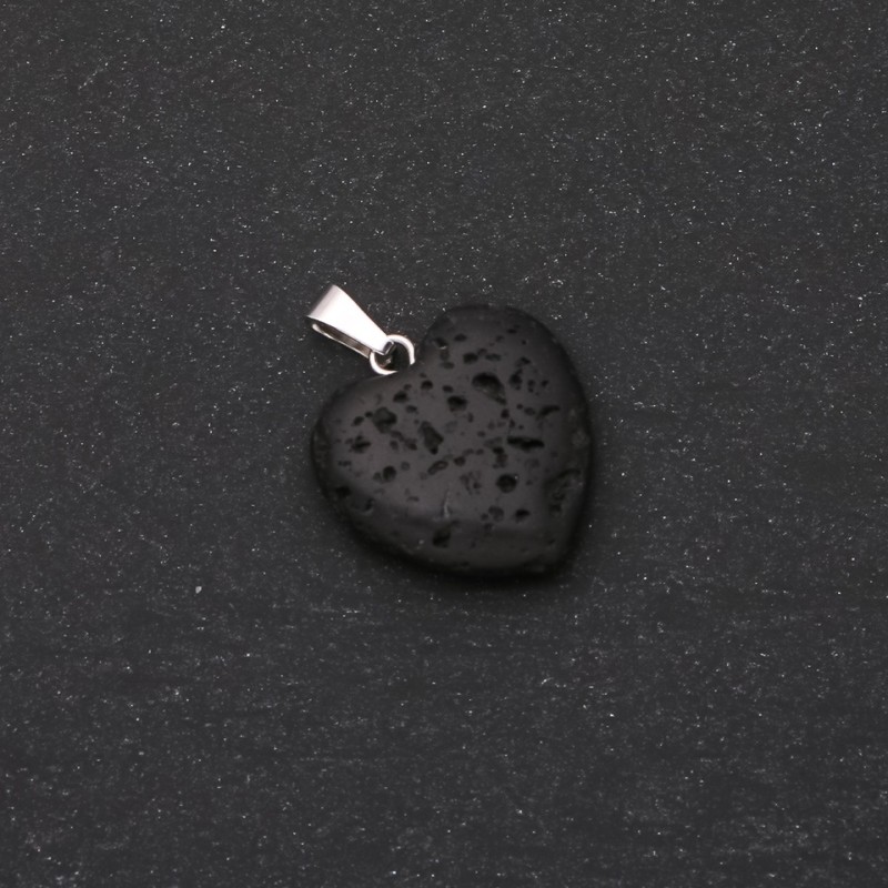 Pendant "Heart" Lava 20x20mm (+-)