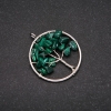 Pendant "Tree of Happiness" Malachite, 30 mm diameter