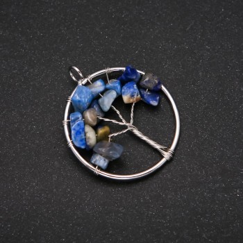 Pendant 'Tree of Happiness' Sodalite, 30mm diameter