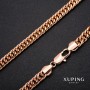 Xuping Chain with Armor Weave, 50 cm Length, 8 mm Thick, Gold Plated