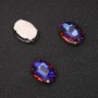 Sew-on crystal oval 10×14mm blue-violet