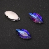 Sew-on crystal in prong setting Oval 9x18mm blue-magenta (Price per pack of 10 pcs)
