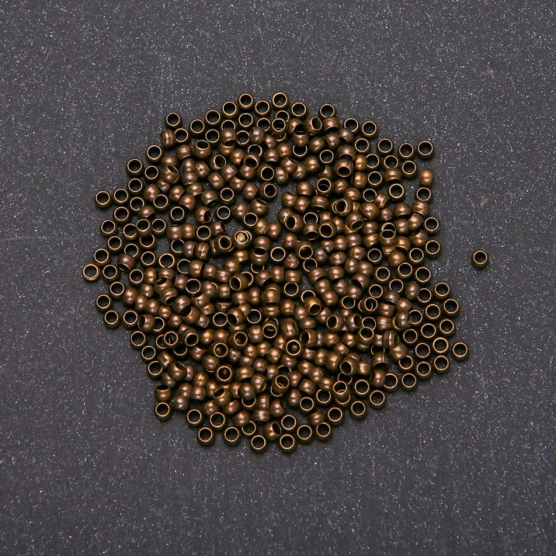 Crimp Fixers 'Zakhypy', diameter 2.5 mm, bronze color, 6 g