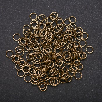 Bronze-colored jump ring, 7 mm diameter, 20 g pack