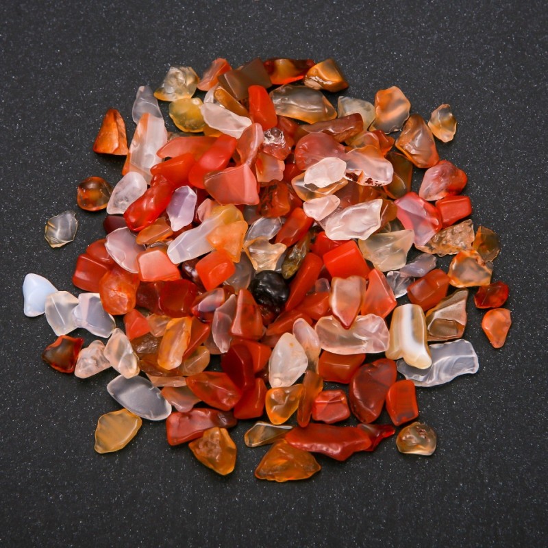 Carnelian Stone Chip Findings Without Hole, d 4x5-6x11 mm ± 100 g