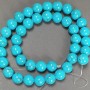 Natural Turquoise Beads (pressed) Smooth Bead, 10mm Diameter, 38cm Length