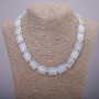 Rectangle Moonstone Necklace, 13×18 mm, length 45 cm