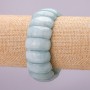 Elastic Aquamarine Link Bracelet, 12×25 mm diameter (±), length 18 cm