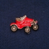 Brooch 'Car' enamel with crystals, gold-tone metal 22x36mm
