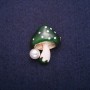Brooch 'Mushroom' Green with Gold