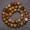Petersite natural stone beads - smooth round ball, 10 mm diameter, 38 cm length