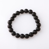 Shungite elastic bracelet with smooth 6 mm beads, length 18 cm