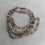 Smoky quartz beads, natural stone chips on thread, diameter 6x2 mm+-, length 84 cm+