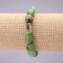 Bracelet with natural chrysoprase, tumbled, 11×16 mm diameter (±), on elastic cord, 18 cm circumference