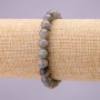 Bracelet with natural Labradorite — smooth bead, 8 mm diameter, on elastic, length 18 cm