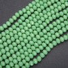 Matte Green Czech Crystal Rondelle Beads, Diameter 8x6 mm, Strand Length 38 cm