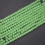 Czech Crystal Beads, Semi-Matte Green Rondelle, 6×4.5 mm Diameter, 38 cm Strand