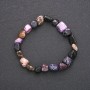 Hammered Charoite Bracelet, 8 mm diameter (±), length 18 cm