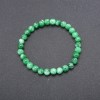 Synthetic chrysoprase bracelet on elastic with smooth beads, 6 mm diameter, 18 cm circumference