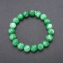 Bracelet made of chrysoprase, artificial, on elastic, smooth beads, diameter 10 mm (±), circumference 18 cm