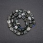 Faceted Cat's Eye natural stone beads, diameter 8x12 mm, length 38 cm