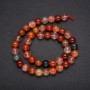 Natural stone beads Rutile Quartz Assorted smooth round beads, 8 mm diameter, 38 cm length