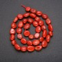 Beads on a thread of natural red jasper, 8-12 mm diameter, 39 cm length