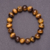 Tiger's Eye natural stone bracelet on elastic, 10mm beads, 18 cm circumference