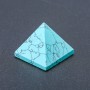 Pyramid made of natural stone - pressed turquoise, height approx. 30 mm, base length approx. 37 mm