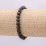 Bracelet made from natural lava stone, lava bead, 6mm diameter, 18cm length