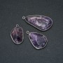 Amethyst pendant in a silver bezel, diameter 42x20 mm+