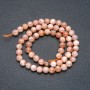 Beads on a thread natural stone Selenite smooth round beads, diameter 6mm, length 39 cm