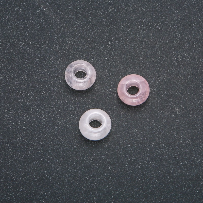 Pandora Bead with Rose Quartz 14x7mm, hole diameter 5.5 mm