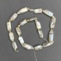 Baroque Pearl Strand, 17×10 mm diameter, 41 cm length +/- with gasoline iridescence