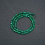 Bead strand of malachite natural stone (pressed) faceted rondelle, diameter 4x2.5 mm, length 39 cm +