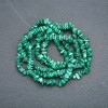 Natural Malachite Chip Bead Thread from 8x4mm +/- to 12x6mm, length 80 cm +
