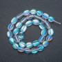 Beads on a Thread Opal Glass White Chameleon Lentil-Shaped 10×7 mm, 40 cm Length +