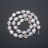 Natural Baroque Pearl Thread, 12x9 mm diameter, length 41 cm +/- with petrol iridescence
