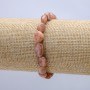 Elastic bracelet with natural selenite, tumbled, diameter 10x8 mm, circumference 18 cm +