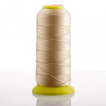 Beige nylon thread spool, 0.6 mm diameter, for crafts, 500 m