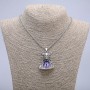 Pendant "Demon with a Dragon's Eye" 45x30 mm on a chain, length 70 cm +/- silver-tone metal
