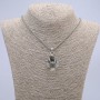 Pendant 'Ball in the Paw' 42x22 mm on a chain, chain length 70 cm +/- silver-colored metal